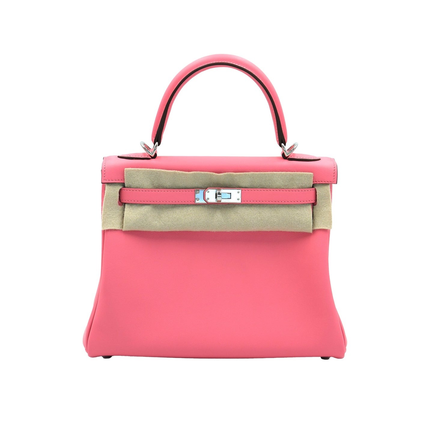 Hermes Kelly 25 Retourne Pink Azalee Swift Leather with Palladium Hardware