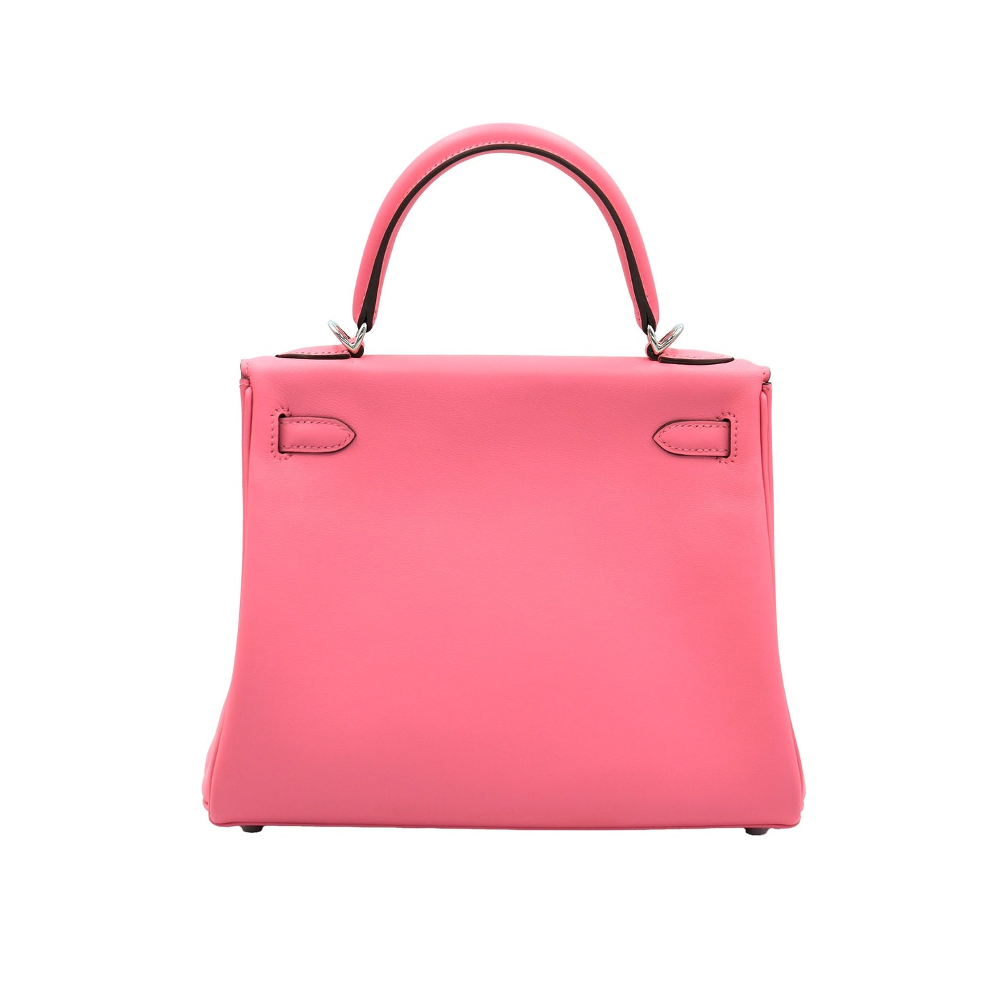 Hermes Kelly 25 Retourne Pink Azalee Swift Leather with Palladium Hardware