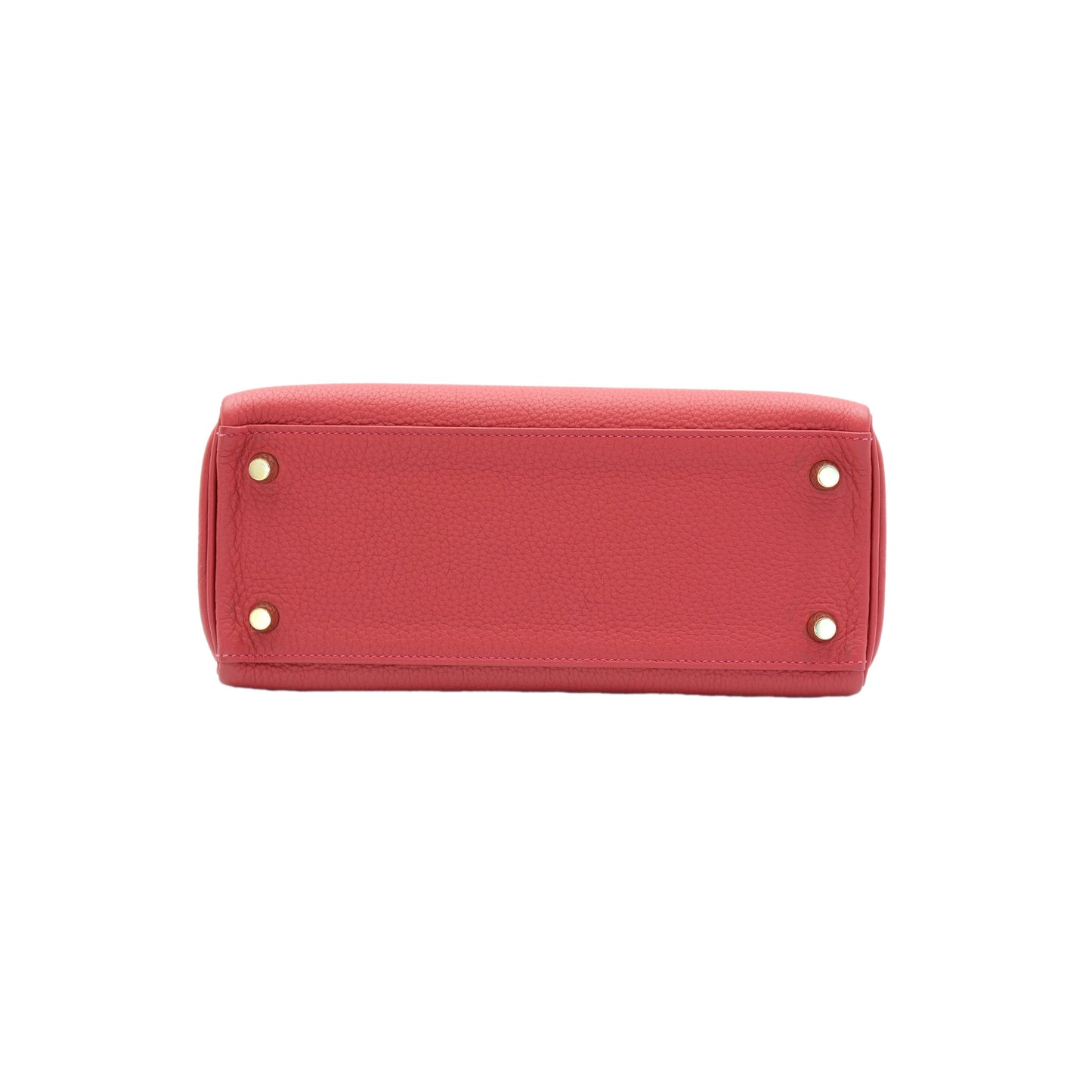 Hermes Kelly 25 Retourne Rouge Vif Togo with Gold Hardware