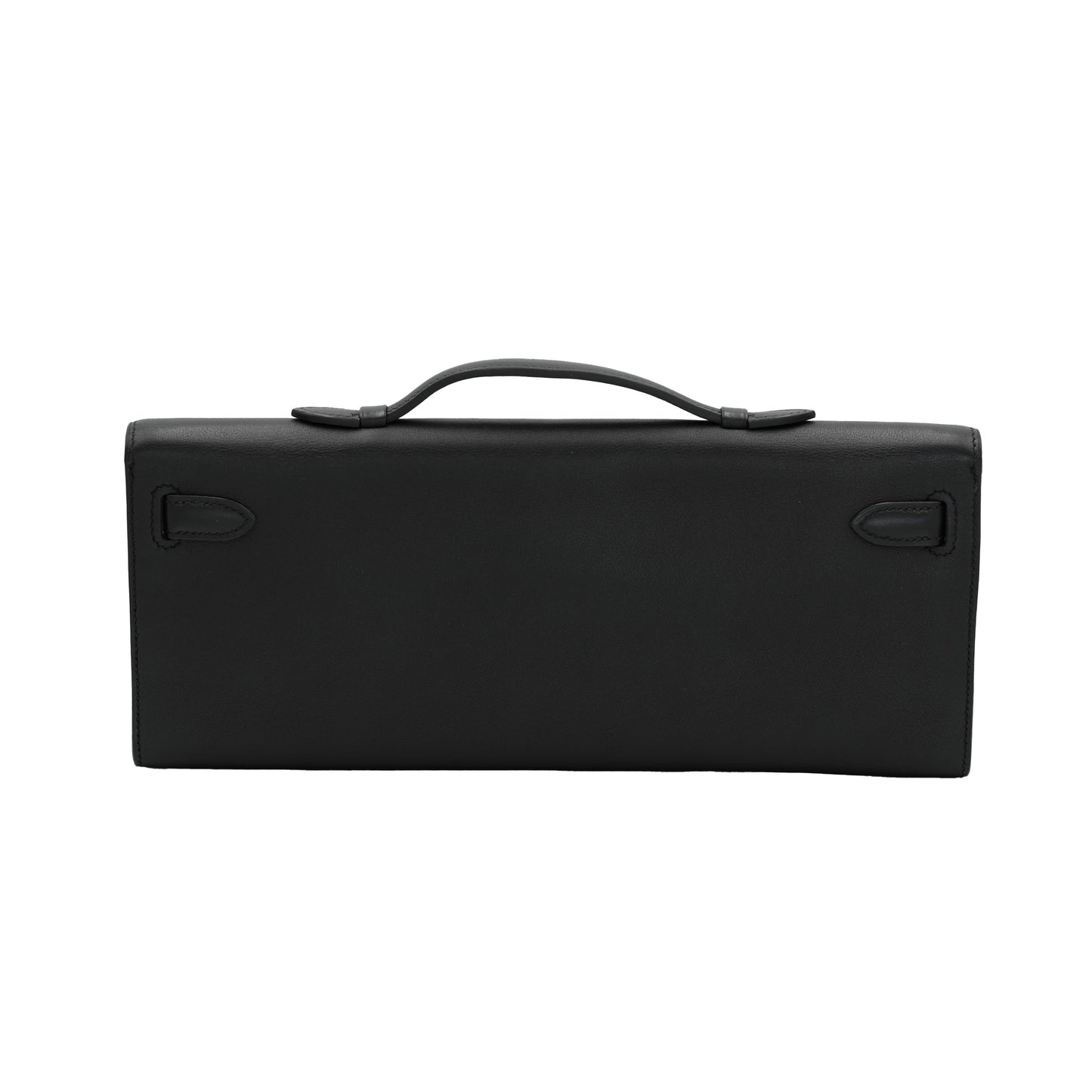Hermes Kelly Cut Black Swift with Palladium Hardware