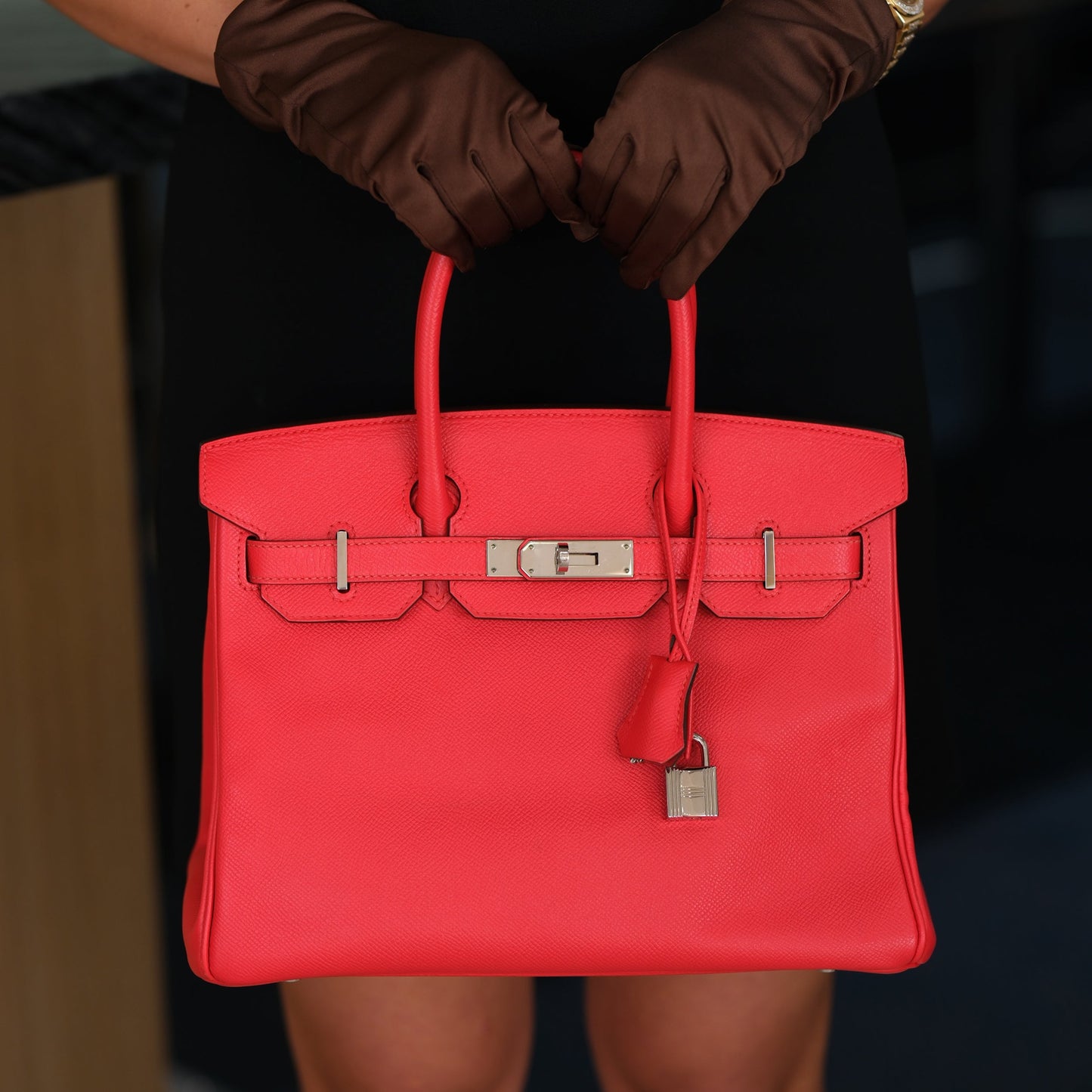 Hermes Birkin 30 Rouge Tomate Epsom with Palladium Hardware