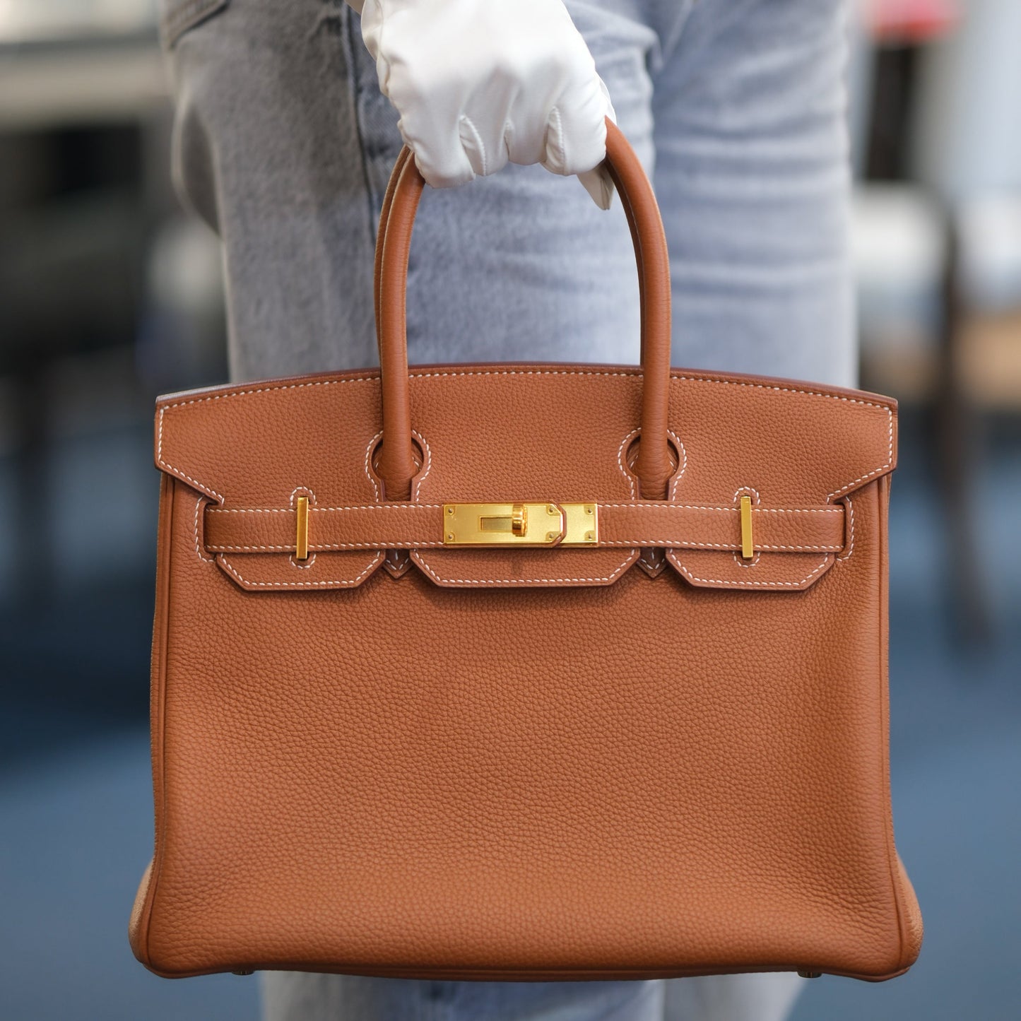 Hermes Birkin 30 Gold Togo With Gold Hardware