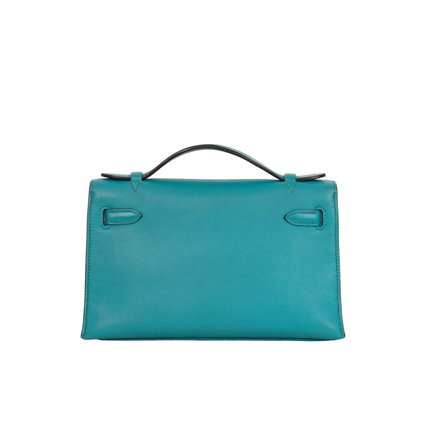 Hermes Kelly Pochette Bleu Paon Swift Gold Hardware
