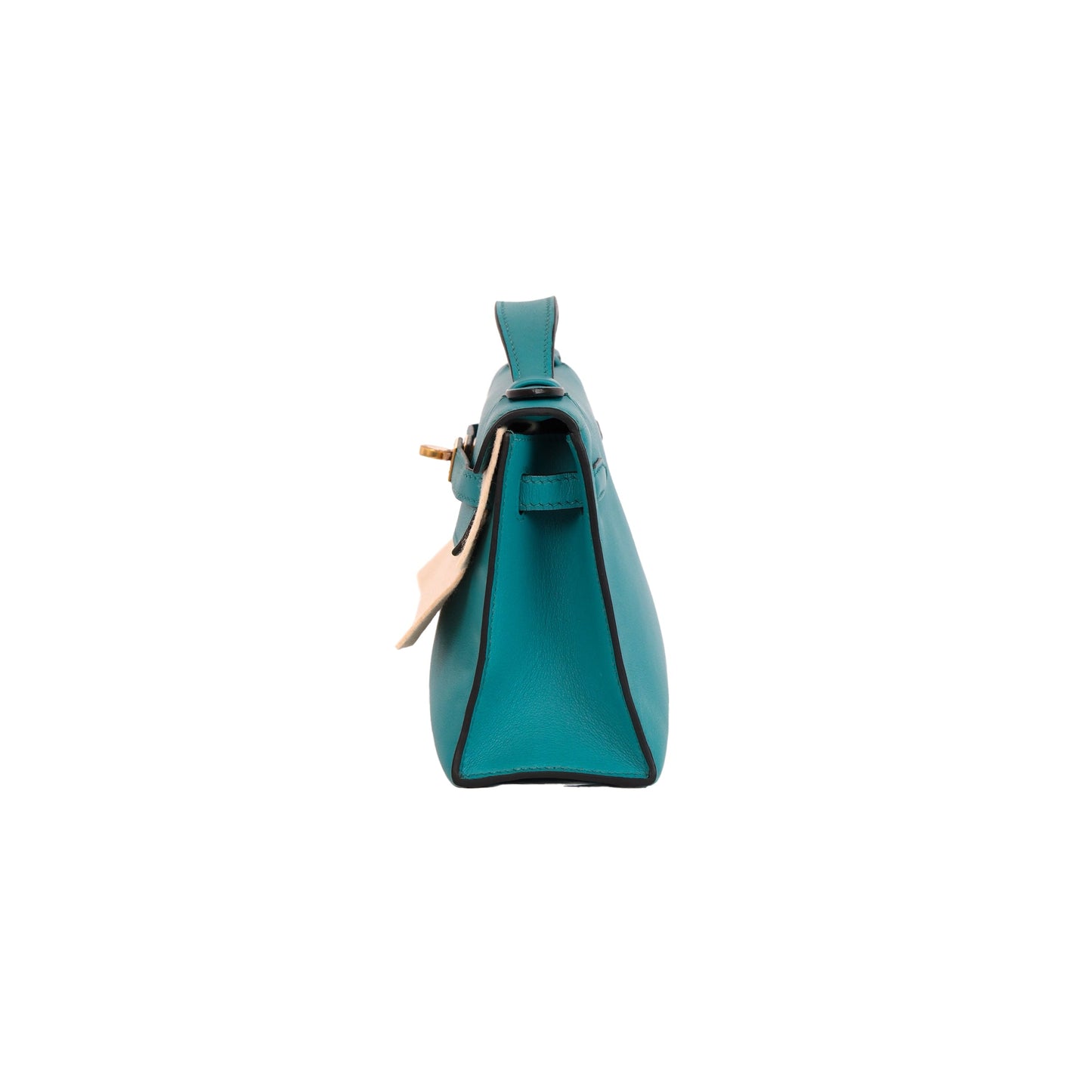 Hermes Kelly Pochette Bleu Paon Swift Gold Hardware