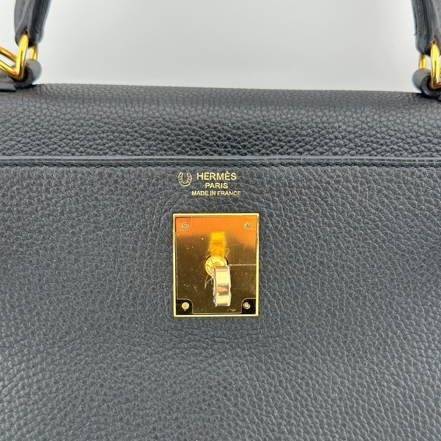 Hermes Kelly 28 Retourne Black Togo with Gold Hardware Special Order (HSS)