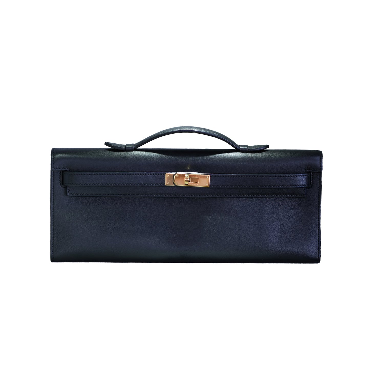 Hermes Kelly Cut Black Swift with Gold Hardware