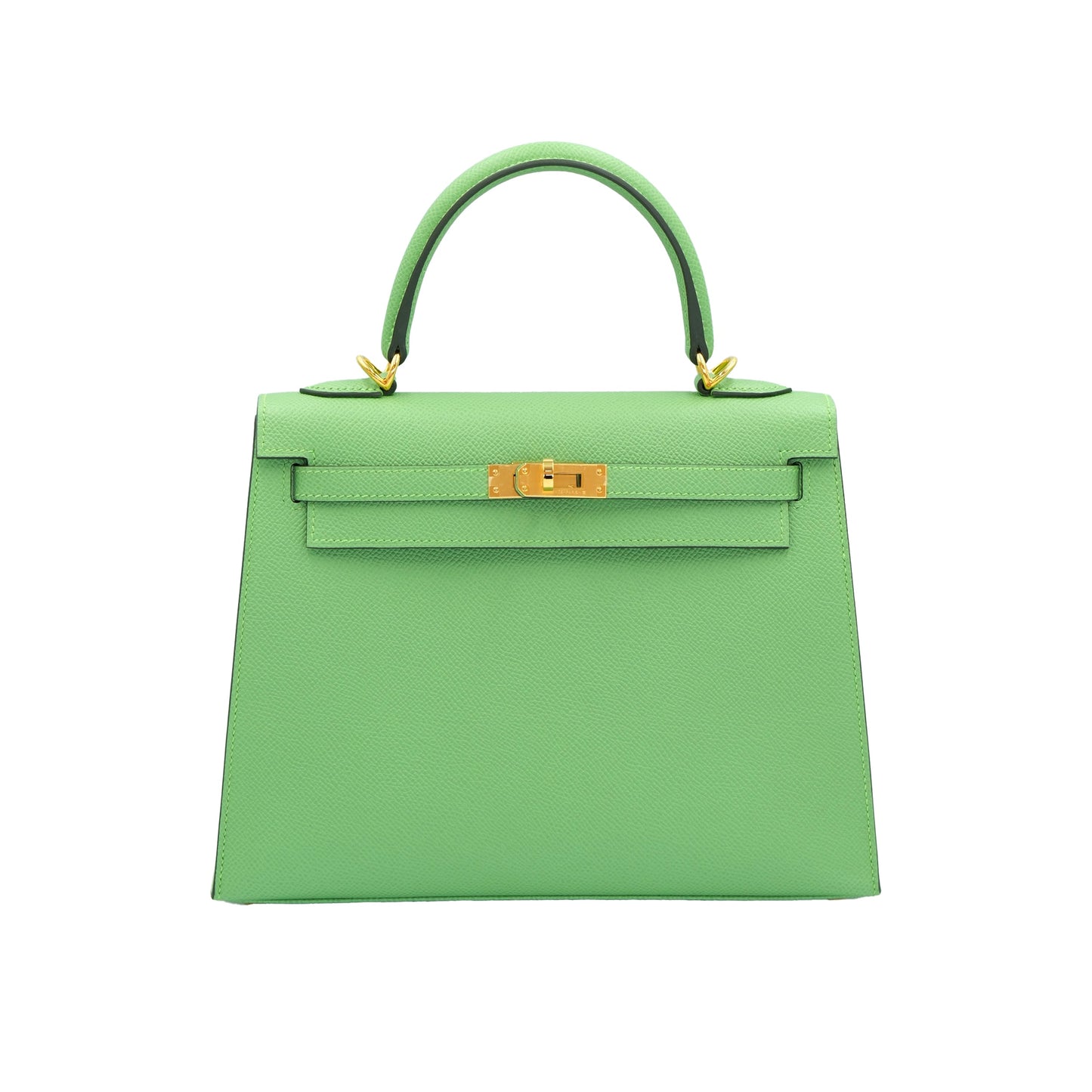 Hermes Kelly 25 Sellier Vert Criquet Epsom with Gold Hardware