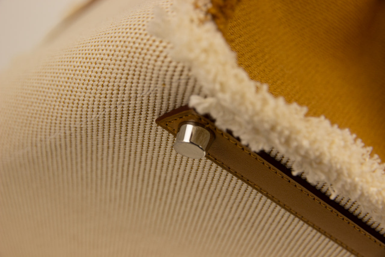 Hermes Birkin 35 'Fray Fray' Desert Sesame with Palladium Hardware