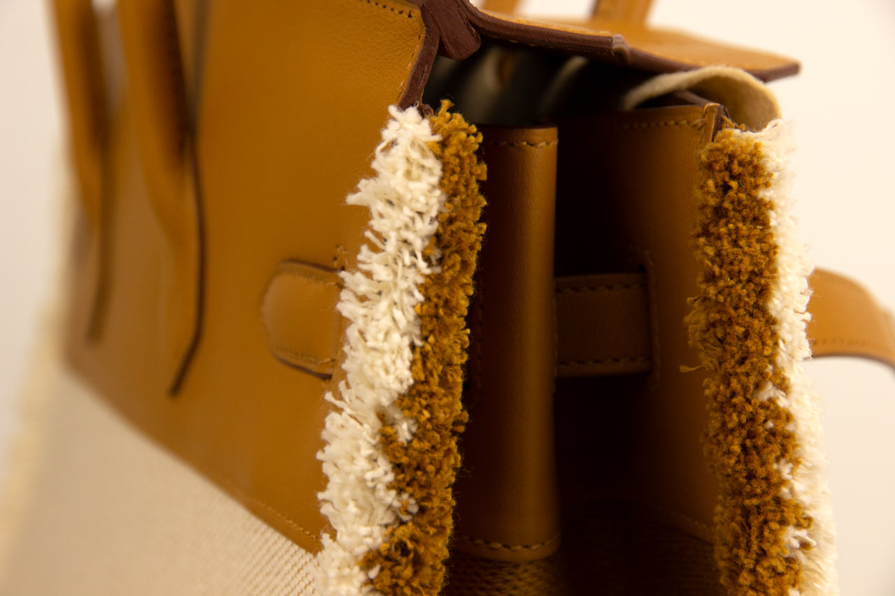 Hermes Birkin 35 'Fray Fray' Desert Sesame with Palladium Hardware