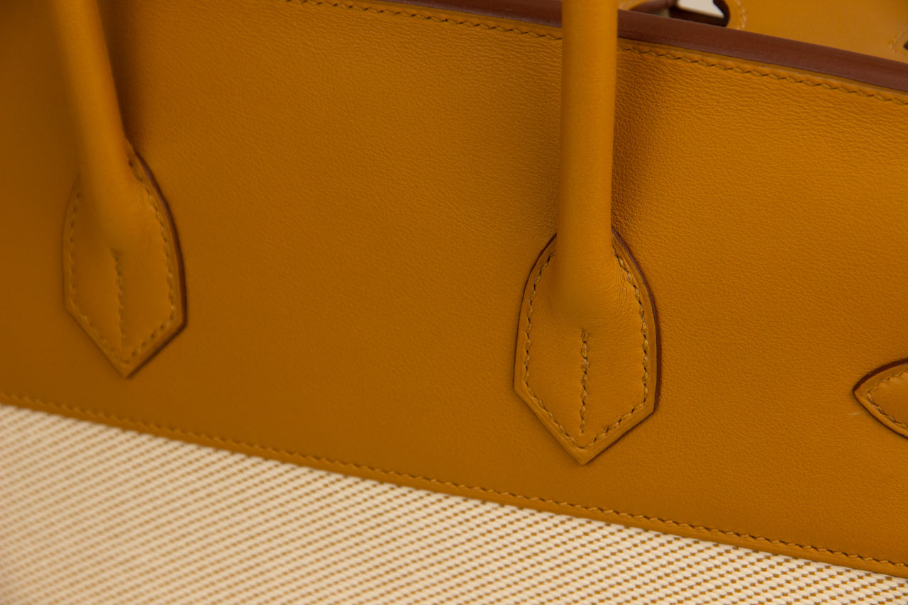 Hermes Birkin 35 'Fray Fray' Desert Sesame with Palladium Hardware