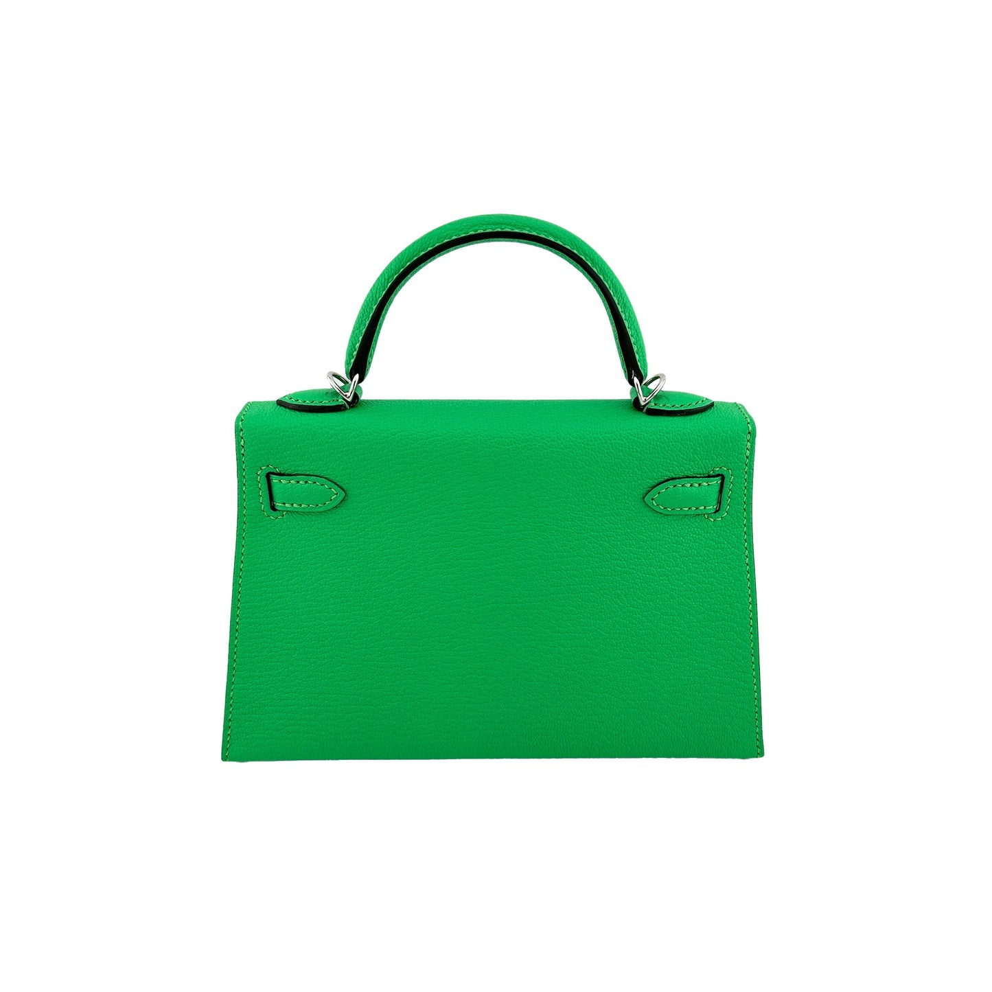 Hermes Mini Kelly II Sellier 20 Vert Comics Chèvre Mysore with Palladium Hardware